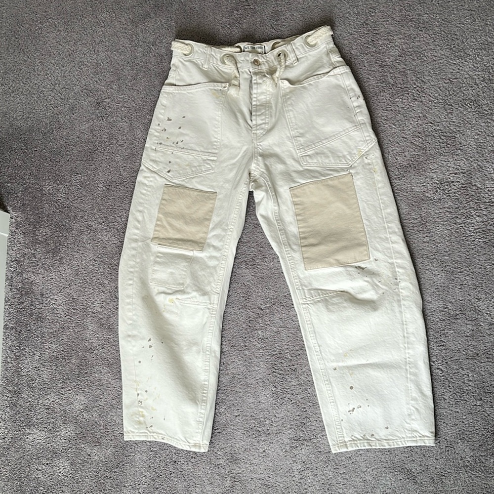 Free people Moxie Pull on Barrel Jeans